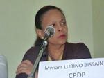 Mme LUBINO-BISSAINTE, membre de la CPDP et Présidente de séance